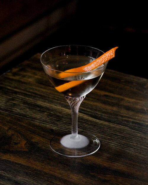A classic Gin Martini made with aromatic Spanish vermouth and bright, zesty orange